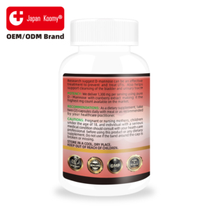 Suplemento Dietético Shecome D Mannose 1300mg con Extracto de Arándano para Adultos, Apoya la Salud del Tracto Urinario, Cápsulas de D Mannose - Product Image 6