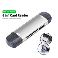 Lector de Tarjetas 6 en 1 al por Mayor, Unidad USB Tipo C Ultra Dual, Nueva y Sin Usar