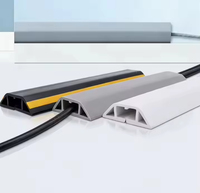 Profilé en PVC souple auto-adhésif pratique pour la gestion des câbles au sol, idéal pour la maison et le bureau - Vente chaude