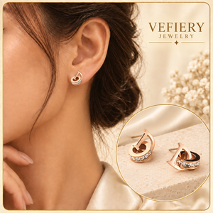 Wholesale Vintage <b>Rose</b> <b>Gold</b> Music Note Flower <b>Stud</b> <b>Earrings</b> Stainless Steel <b>Gold</b> Plated Party Fashion Jewelry - Product Image 2