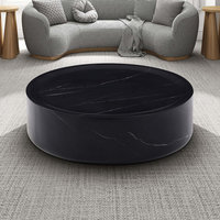 Kainice Skandinavischer Moderner Couchtisch mit Marmorplatte und Fiberglas für Wohnzimmer-Dekoration