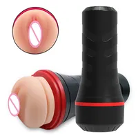 Amazon Hot Sale 3D strukturierte echte Tunnel Adult Sexspielzeug Pussy Taschenlampe Masturbation Cup für Mann männliche Einrichtung mit Bullet Vibrator