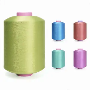 Factory polyester yarn price 150d/36f 150d/48f hilado polyester texturizado yarn cone products for knitting webbing