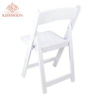 Chaises pliantes en résine blanches et noires pour événements, mariages, hôtels, chaises pliantes en plastique pour jardin Wimbledon, vente en gros