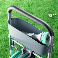 Enrollador de manguera giratorio automático para montaje en pared, para mangueras de jardín y de alta presión