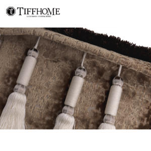 Cojín Decorativo con Borlas Marrones TiffHome, Cojín Lumbar de Diseño con Parches, Ideal para Cafeterías, Bares <span class=keywords><strong>y</strong></span> Salas de Exhibición - Product Image 6