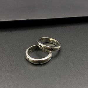 แหวนรูปกางเขนสไตล์โครมฮาร์ท วินเทจ พังก์ ฮิปฮอป สำหรับผู้ชายและผู้หญิง - Product Image 3