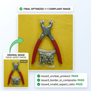 Pince à œillets DK-461 7 mm avec 100 œillets et poignée gainée de PVC |   Outil à œillets - Product Image 1