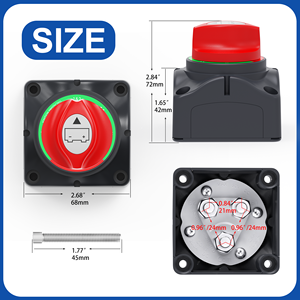 Interruptor de Desconexión de Batería de 12v, 275A, con Certificación RoHS y CE, 1-2-Both-OFF, 3 Posiciones, Interruptor de Corte de Batería para Automóviles y Embarcaciones - Product Image 3