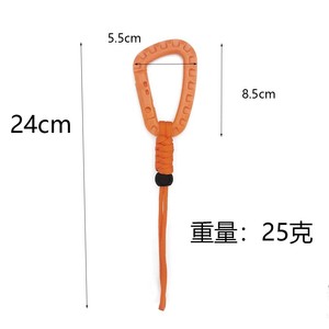 Braided Keychain Lanyard D Shape Carabiner Hook 10kg Load Capacity Outdoor Use Lightweight Durable Plastic Material - Product Image 3