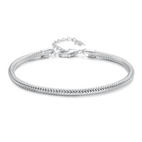 Bracelets fantaisie pour homme, haute qualité, OEM, vente en gros, bijoux fantaisie, diy, fermoir mousqueton, argent pur 925