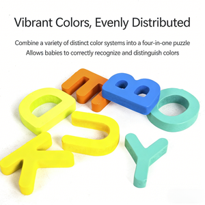 Juguete Educativo de Madera Montessori Personalizado al por Mayor, Rompecabezas 3D con Letras del <span class=keywords><strong>Alfabeto</strong></span>, Números y Formas para Niños - Product Image 4