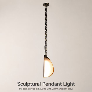 Modern Nordic Half Moon <b>Pendant</b> <b>Light</b> Adjustable Chain Design with Warm LED for Dining Room Living Room Bedroom Kitchen Island - Product Image 6