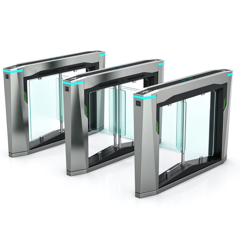 Office Subway 304SS Facial Recognition Rfid Card Reader Swing Turnstile ...