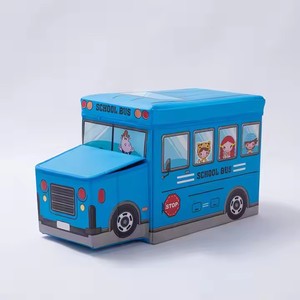 Taburete de almacenamiento <span class=keywords><strong>plegable</strong></span> contemporáneo para niños, Banco de cuero de PVC impermeable moderno para el hogar, apartamento, <span class=keywords><strong>cocina</strong></span>, uso en el parque - Product Image 1