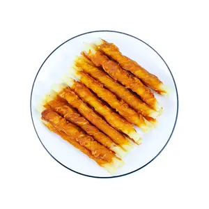 OEM Dog Treats Manufacturer Delicious Chew High Protein Chicken Cattlehide Dog Bully Stick Pet Food dog snack