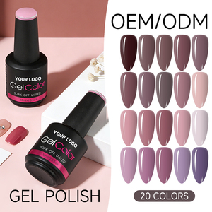 OEM Private Label 20 Colors Free Sample High Quality <b>Nail</b> Gel Polish UV Gel Factory Soak off Color Gel for <b>Nail</b> Beauty - Product Image 1