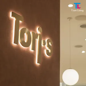 Word Letter Signage 3d Led Lighted Digital Door Sign Front And Backlit Letters 3D Lighting Acrylic Led Channel Letters Signage