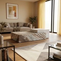 Table basse de salon personnalisée, luxe moderne, marbre, pierre naturelle, durable, décorative, meubles pour la maison