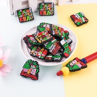 Bas de Noël Père Noël Arbre de Noël Conception De Qualité Alimentaire Sans BPA Perles De Silicone Bijoux Accessoires Perles Perles