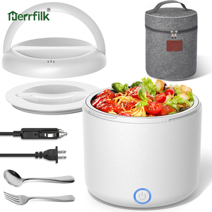 Boîte à lunch électrique portable 41oz, mini, 100W, chauffage rapide, anti-fuite, en acier inoxydable 304, pour voiture, camion, bureau - Product Image 1