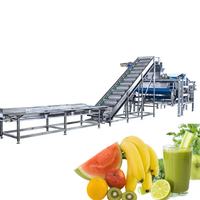 Ligne complète d'extraction automatique de jus d'orange/pomme/grenade, contrôle PLC, haute efficacité, faible coût, capacité de 500-3000 kg/h