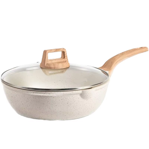 Thiết kế mới Die Cast Granite Frying Pan với nắp kính inuduction nhà bếp cổ điển <span class=keywords><strong>Cookware</strong></span> sets xào Pan nấu ăn chiên chảo - Product Image 1