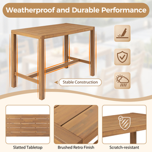 TREXM Patio Table and <b>Chairs</b> Set with Ergonomic <b>Chairs</b> for Poolside - Product Image 5