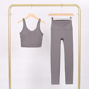 Ensemble de débardeur et de pantalon de <span class=keywords><strong>yoga</strong></span> au design original personnalisable - tenue de sport et de fitness moulante pour femmes - Product Image 6