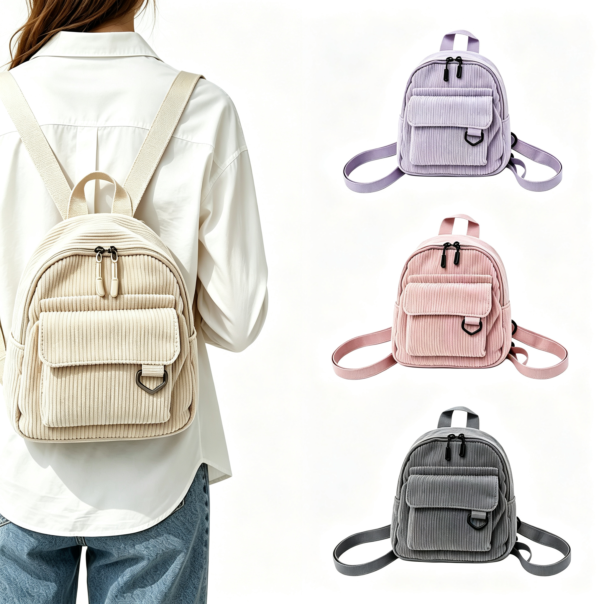 Mini Waterproof Backpack with Zipper Closure Lightweight