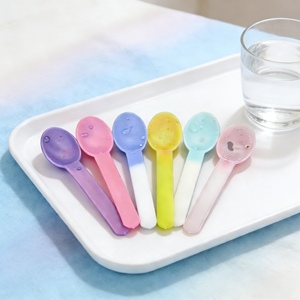 Cuchara de Helado de Fruta de Café Sensible a la Temperatura, Cuchara de Yogur para Niños, Logotipo Personalizado, Cuchara Degradable de PP que Cambia de Color - Product Image 2