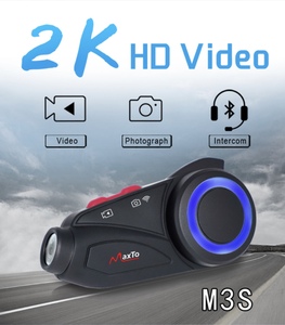 MaxTo-casco de motocicleta M3S, intercomunicador bluetooth 2K HD con cámara - Product Image 5