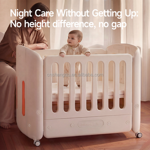 <span class=keywords><strong>Cuna</strong></span> Moderna para Bebé con Ruedas, Extensible, Sólida, con Barandilla Protectora y Almohadilla <span class=keywords><strong>de</strong></span> Crecimiento, Ideal para Recién Nacidos - Product Image 6