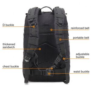 Mochila Táctica Oxford 900D de 45L, Bolsa Táctica Molle, Mochila de Asalto, Mochila Táctica para Camping, Mochila de Senderismo - Product Image 5