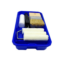 PMS 9 pièces ensemble de cheveux professionnels éponge haute densité brosse à poils purs laine combinaison industrielle de petite taille