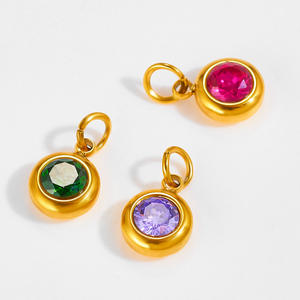 Colgante de circonia de acero inoxidable para E-139, Horóscopo de diciembre, piedra de nacimiento, color 5A, accesorios DIY - Product Image 3