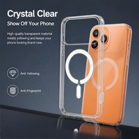 Funda Magnética Transparente Premium para Teléfono, Carcasa Cristalina a Prueba de Golpes con Protector de Cámara para Compradores Mayoristas