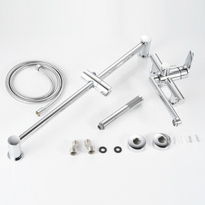Set Doccia a Parete in Ottone con Acqua Calda e Fredda, Barra Scorrevole, Rubinetto per Lavaggio Femminile per <span class=keywords><strong>Bagno</strong></span> - Product Image 4