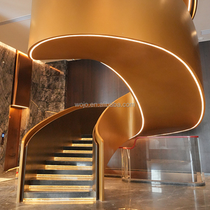 Thiết kế hiện đại trong nhà trang trí gỗ xoắn ốc cầu thang cho biệt thự xoắn ốc cầu thang - Product Image 5