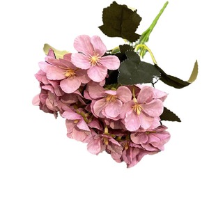 Bouquets d'hortensias artificiels en soie, fleurs réalistes pour décoration de mariage et salon, vente en gros - Product Image 5