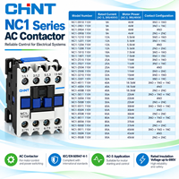 Contacteur AC série CHINT NC1 9A-95A, contacteur magnétique 110V 220V 380V 3P, relais de commande moteur, interrupteur électrique industriel