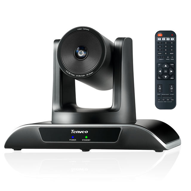 Tenveo VHD3H PTZ Streaming Camera AI Tracking 1080P 3X Optical Zoom USB/HDMI 114° Wide Angle Live Streaming PTZ Camera
