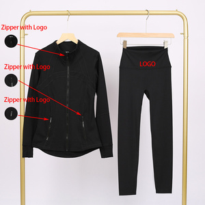Veste de course ultra-douce effet seconde peau, coupe ajustée, entièrement zippée, à manches longues, avec passe-pouces, haut de <span class=keywords><strong>yoga</strong></span>, vêtements de sport athlétiques pour femme - Product Image 2
