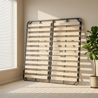 Sommier à lattes King Size en acier inoxydable et bois de rose, durable et robuste, composant de mobilier en gros, paire, commande en gros