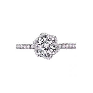 Nuevo Anillo de Diamantes de Compromiso y Boda de Oro de 18k de Lujo con Corte Brillante Redondo Natural, Gran Venta - Product Image 4