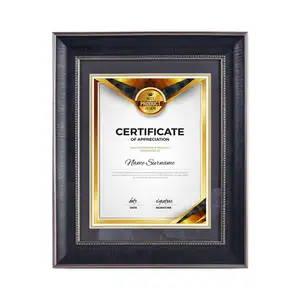 Hete Verkoop Hoge Kwaliteit Klassieke Luxe 8.5X11 Zwarte Kleur Massief Hout Universiteit Certificaat Diploma Frame