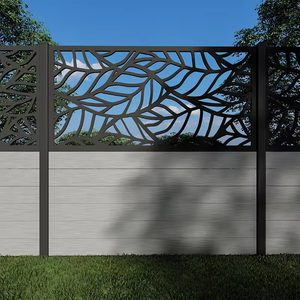 Kit de clôture décorative modulaire en composite bois-plastique (WPC) découpé au laser, facile à assembler, pour jardin et bricolage en arrière-cour - Product Image 6