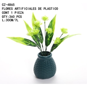 Fiori artificiali fiori di plastica decorazione vaso disposizione classico Ecofriendly elegante portatile moderno - Product Image 1