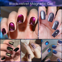 MTSSII cat kuku Gel hitam 7ml, cat kuku Gel magnetik sangat bersinar, Kutek Gel hitam