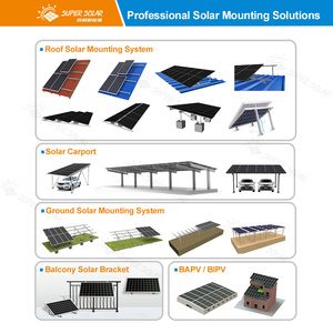 Soporte Triangular Ajustable <span class=keywords><strong>de</strong></span> Aluminio Anodizado Super Solar Al6005-T5 para Montaje <span class=keywords><strong>de</strong></span> Paneles Solares en Techos, Resistencia al Viento 40m/s, Resistencia a la Nieve 1KN/M2 - Product Image 5